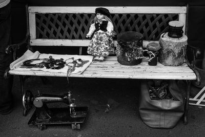 Man sitting on table