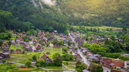 High angle view of townscape