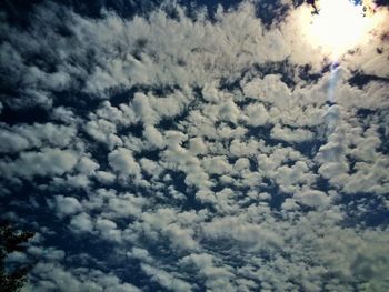 Low angle view of cloudy sky