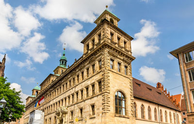 Low angle view of historic building against sky