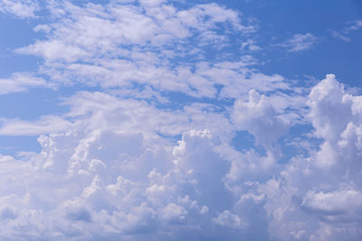 Low angle view of clouds in sky