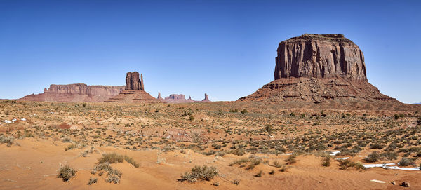 Low angle view of rock formations