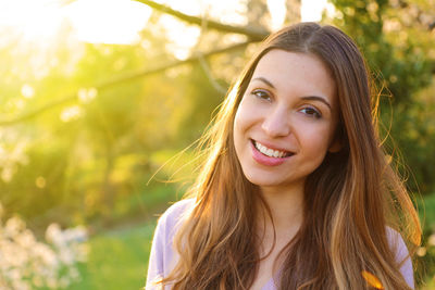 Portrait of a smiling young woman