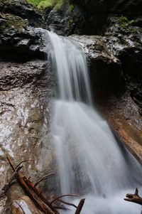 Scenic view of waterfall