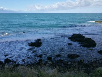 Scenic view of sea against sky