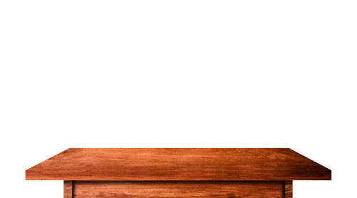 Close-up of empty wooden floor against white background