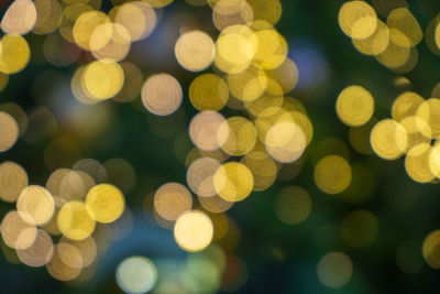 Defocused image of illuminated christmas lights
