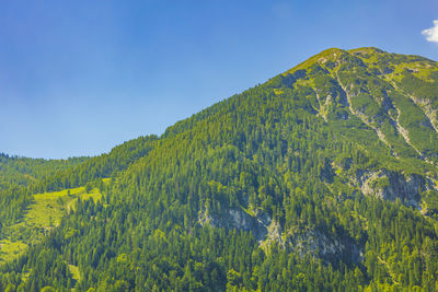 Scenic view of mountains against clear sky