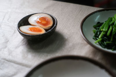 Close-up of food on table