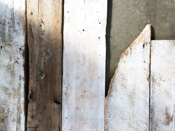 Close-up of old wooden plank