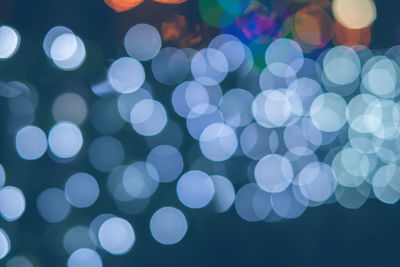 Defocused image of illuminated lights