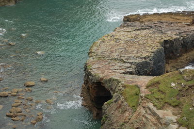 Rocks in sea