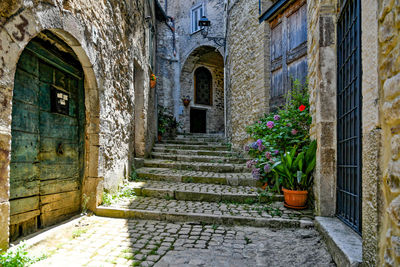 A street in carpineto romano, medieval town of lazio region, italy.