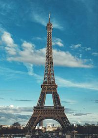 Low angle view of eiffel tower