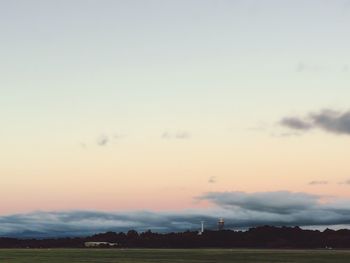 Scenic view of landscape at sunset