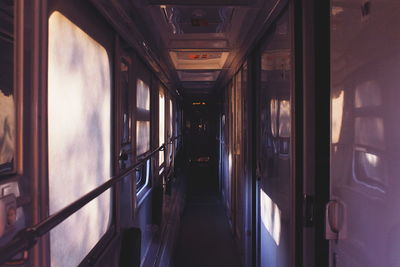 Interior of train, traveling to baku