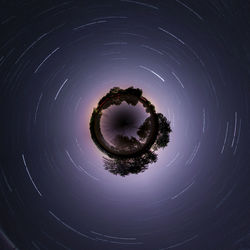 Directly below shot of star field against sky at night