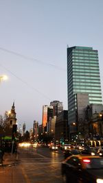 City street at dusk