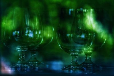 Close-up of wine in glass on table