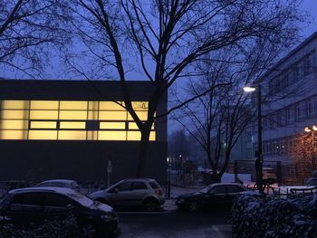 Cars parked in front of building