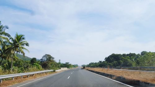 Road passing through trees