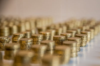 Close-up of coins