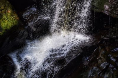 Scenic view of waterfall