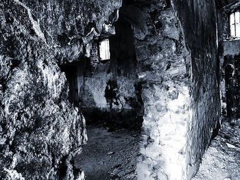 Abandoned building in cave