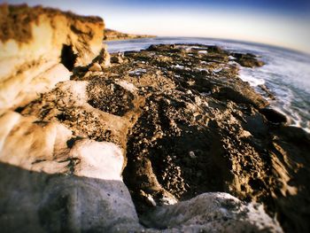 Rock formations in sea