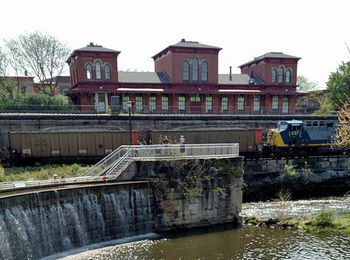 Reflection of buildings in water