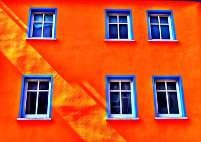 Full frame shot of orange building