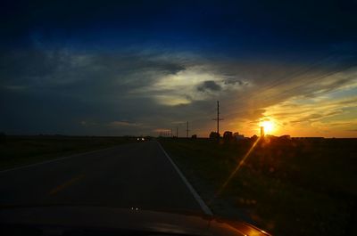 Road at sunset