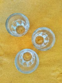 High angle view of drink on table