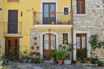 The facade of an house in the village of pietrelcina in the province of benevento, italy.