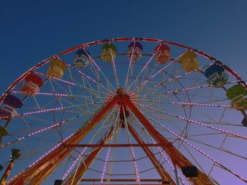 Low angle view of ferris wheel against sky