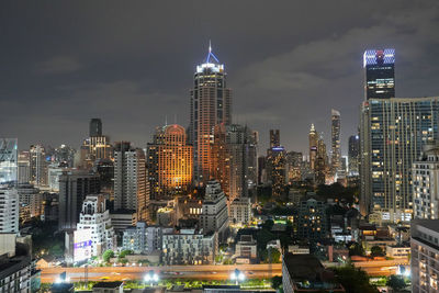 The city and buildings of bangkok thailand asia