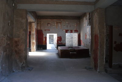 Interior of abandoned building