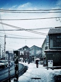 City street against sky