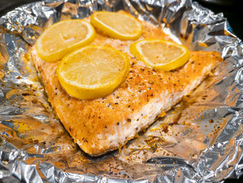 Close-up of food in plate