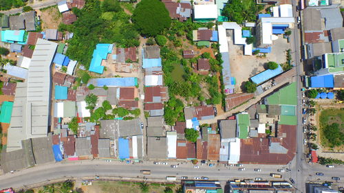 View of residential buildings in city