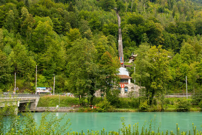 View of swimming pool in lake