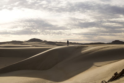 Scenic view of desert against sky