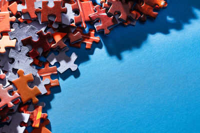 Close-up of jigsaw puzzle