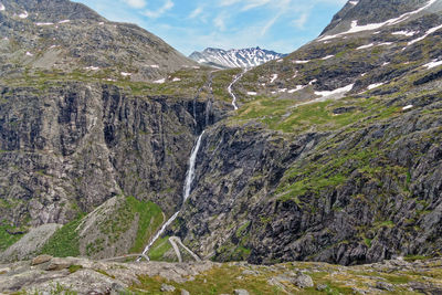 Scenic view of rocky mountains