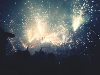 People enjoying music concert