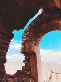 Low angle view of old ruins