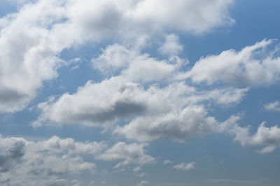 Low angle view of clouds in sky