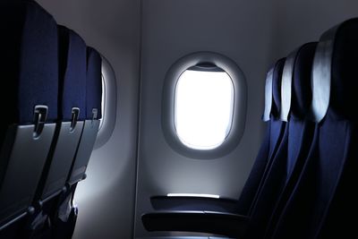 Interior of airplane