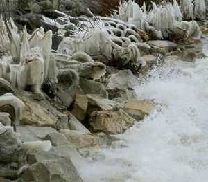 Rocks in water