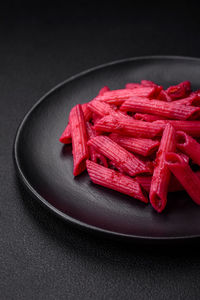 Close-up of food in plate on table